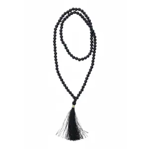 Mala 108 grani in onice nero opaco
