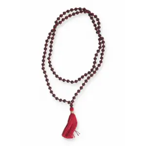 mala 108 grani in legno di palissandro rosso